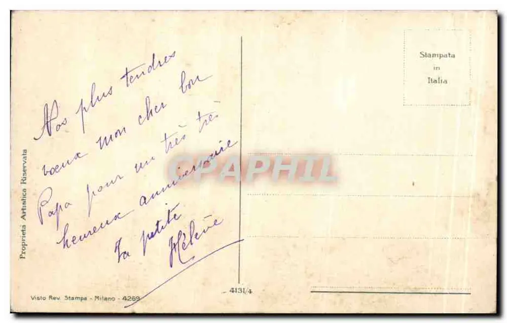 जरनियम के बूंद — एक डिज़ाइन वाले बर्तन में — प्रकाशक विस्तो रेव. स्टैम्पा - मिलानो - पीछे