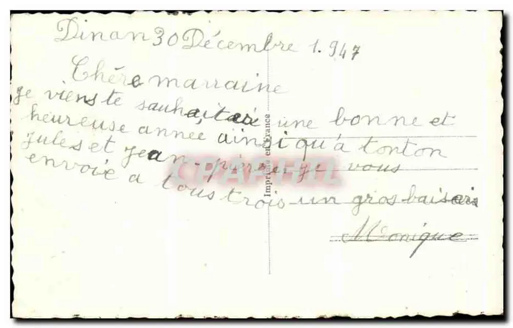 Chica sosteniendo una carta — Feliz Año — J.G. CARTES 533 - Reverso