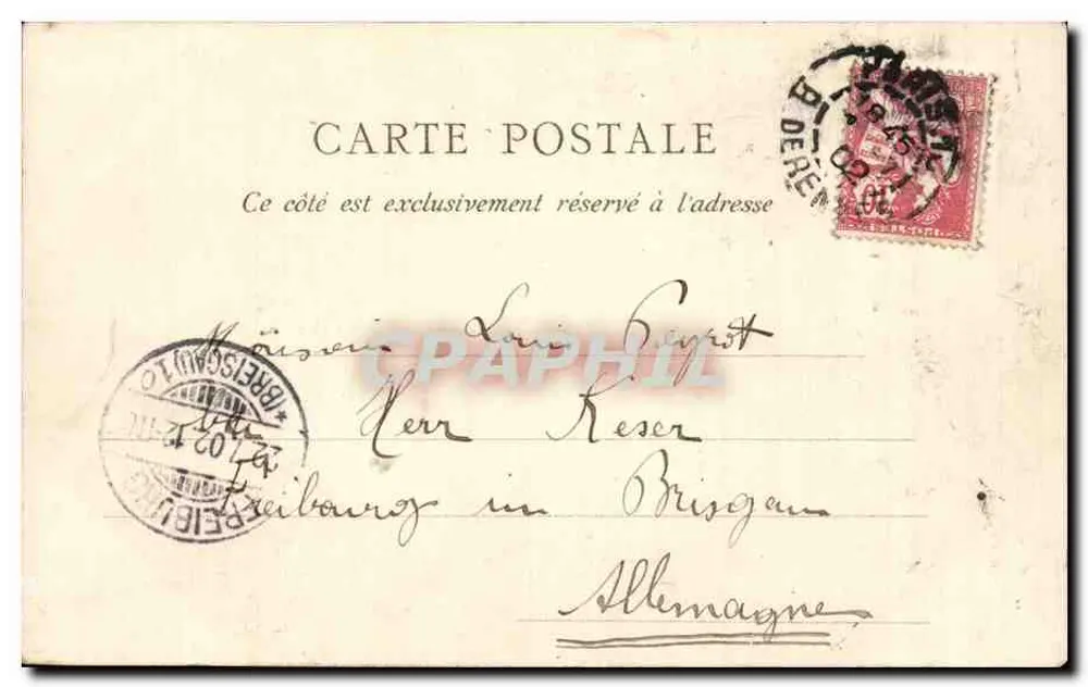 Paris - Sainte-Étienne-du-Mont - O Jubé — Bilhete postal antigo n°111, editado por C. Léna - Verso