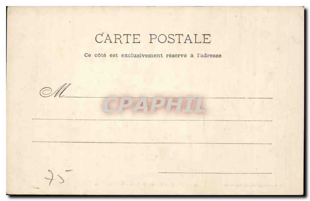 Paris - Campo de Marte - O Trocadéro — vista enquadrada pelo Arco do Triunfo da Estrela, editor P. Helmlinger & Cie, Nancy, n° 59 - Verso