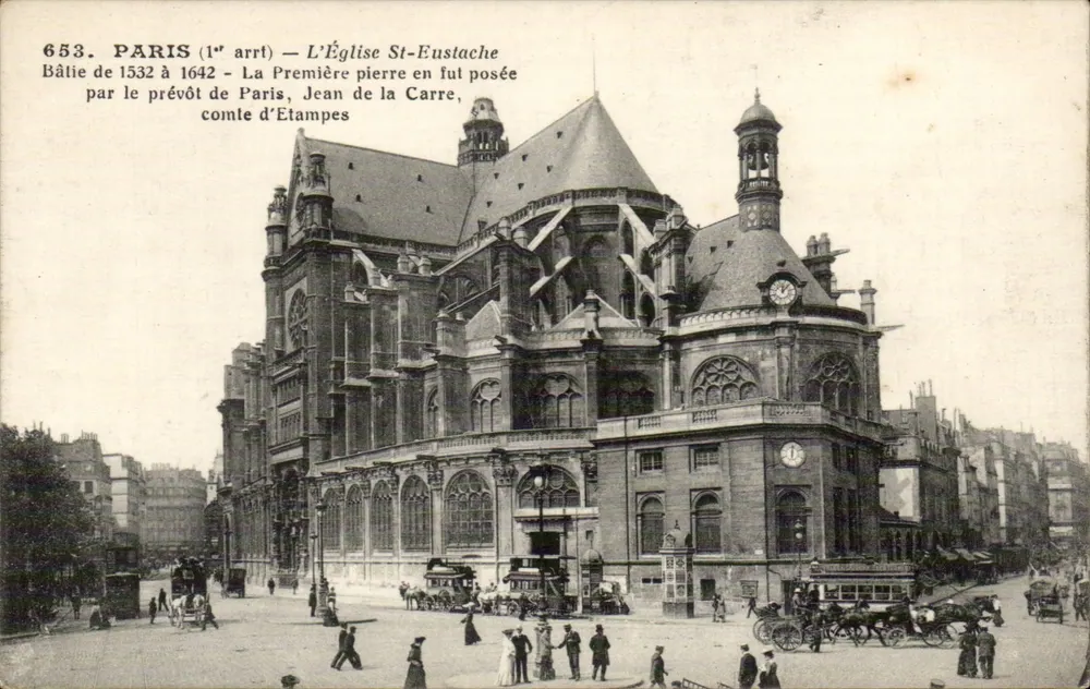 Paris (1º arrondissement) — A Igreja de São Eustáquio — Editor anônimo, n° 653 - Frente
