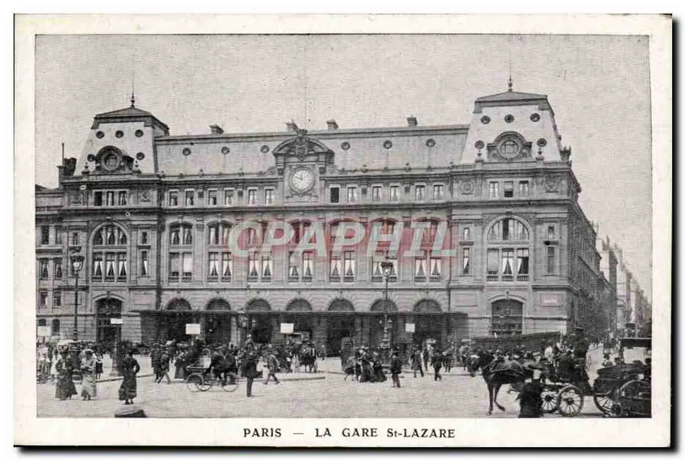 Paris — A Estação St-Lazare - Frente