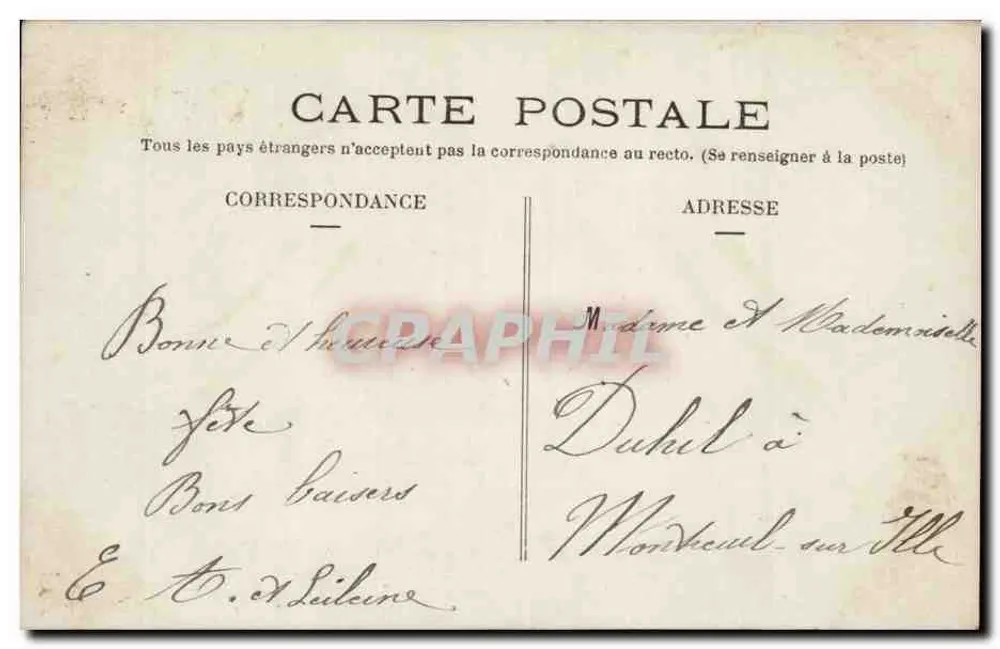 Mädchen mit Rosenbouquet — Verlag Bohneum, Nr. 18 - Rückseite