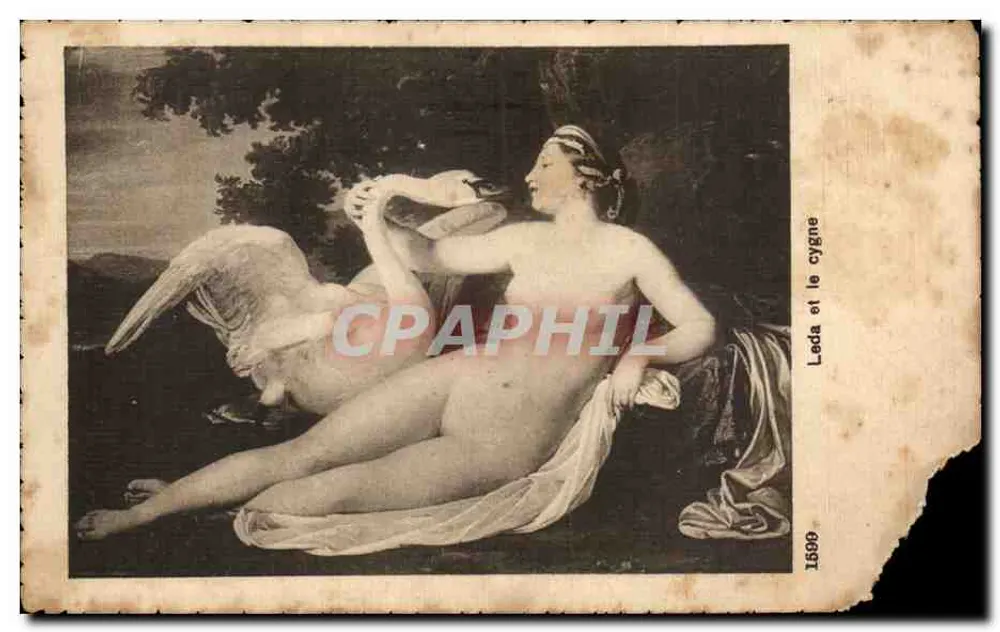 Leda e o cisne — gravura — editor desconhecido, n° 1600 - Frente