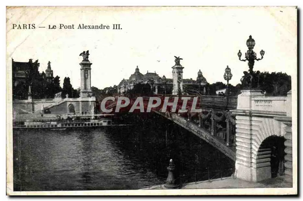 Paris — O Pont Alexandre III. - Frente