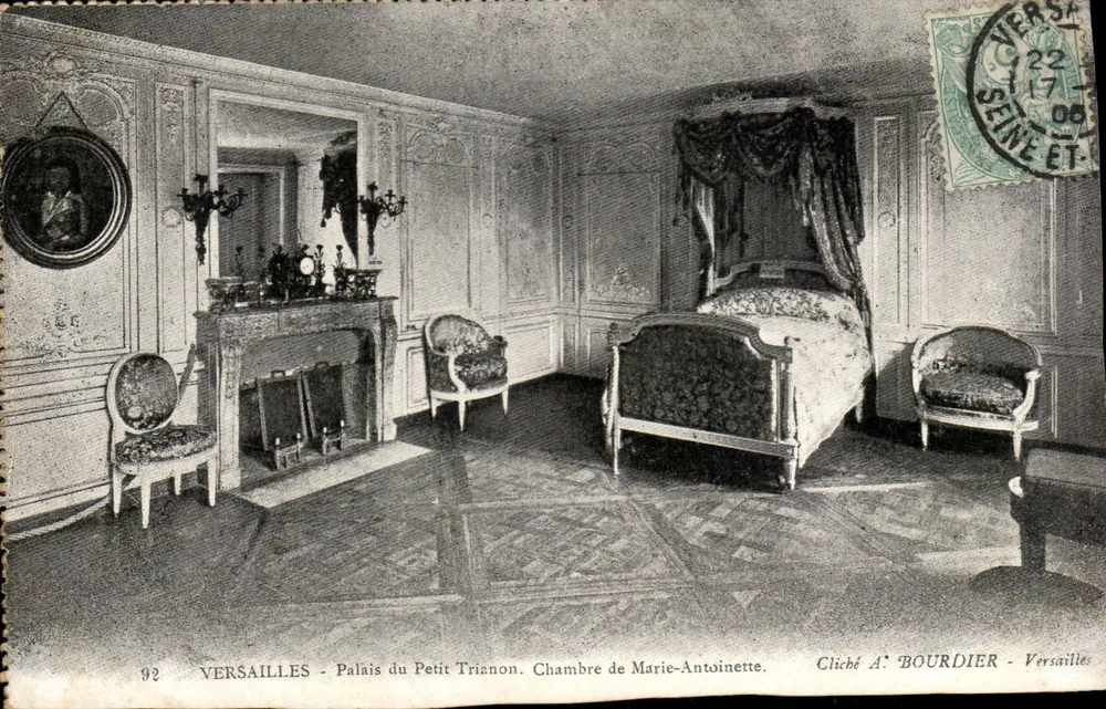 Versailles - Schloss Petit Trianon. Zimmer von Marie-Antoinette — Cliché A. BOURDIER - Versailles, n°92 - Vorderseite