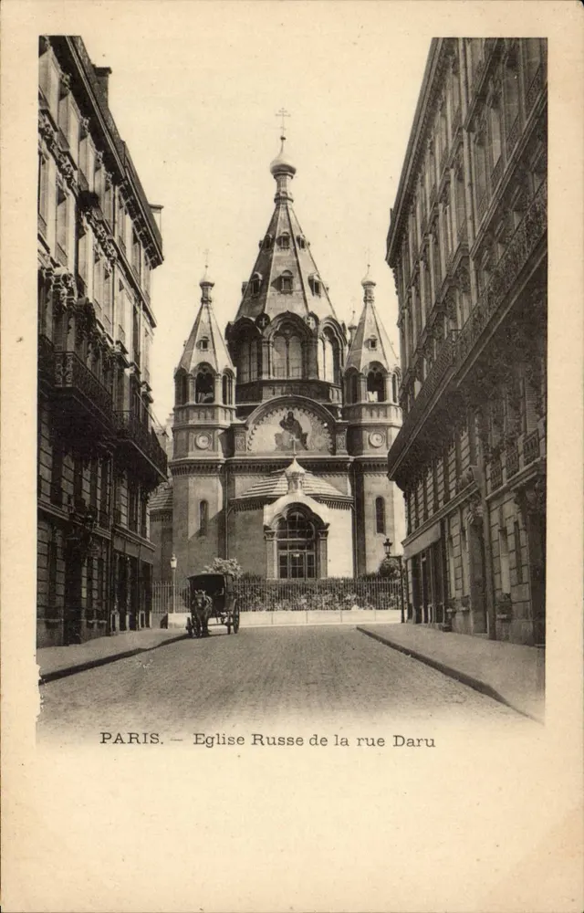 Paris — Russische Kirche der Rue Daru - Vorderseite
