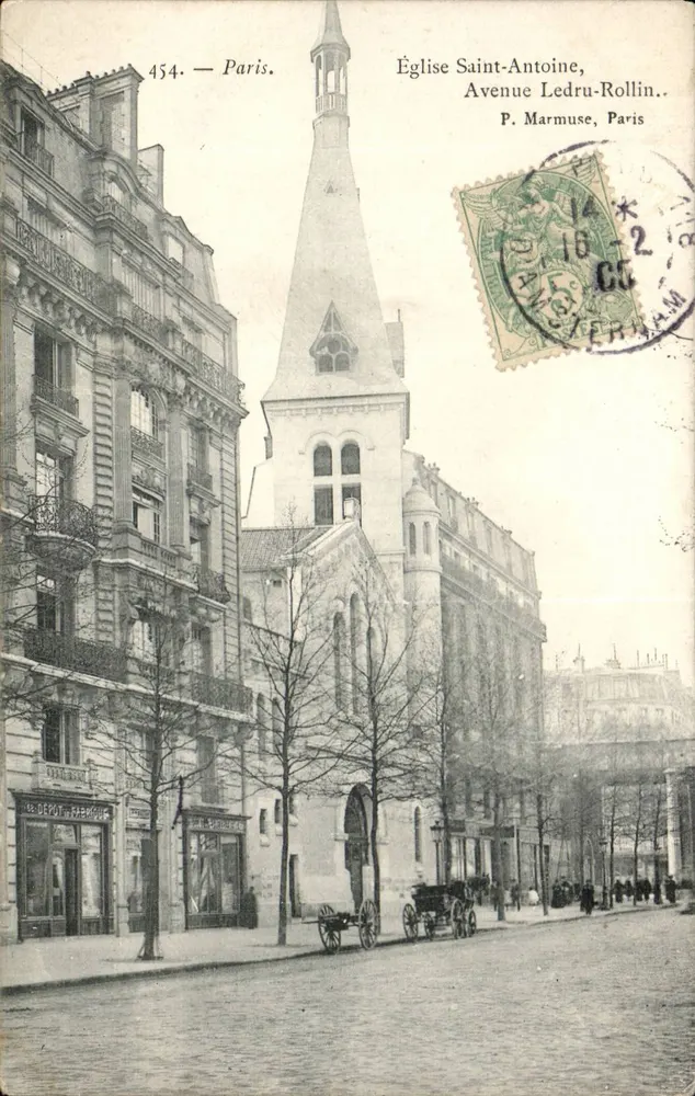 Kirche Saint-Antoine — Avenue Ledru-Rollin — P. Marmuse, Paris - Vorderseite
