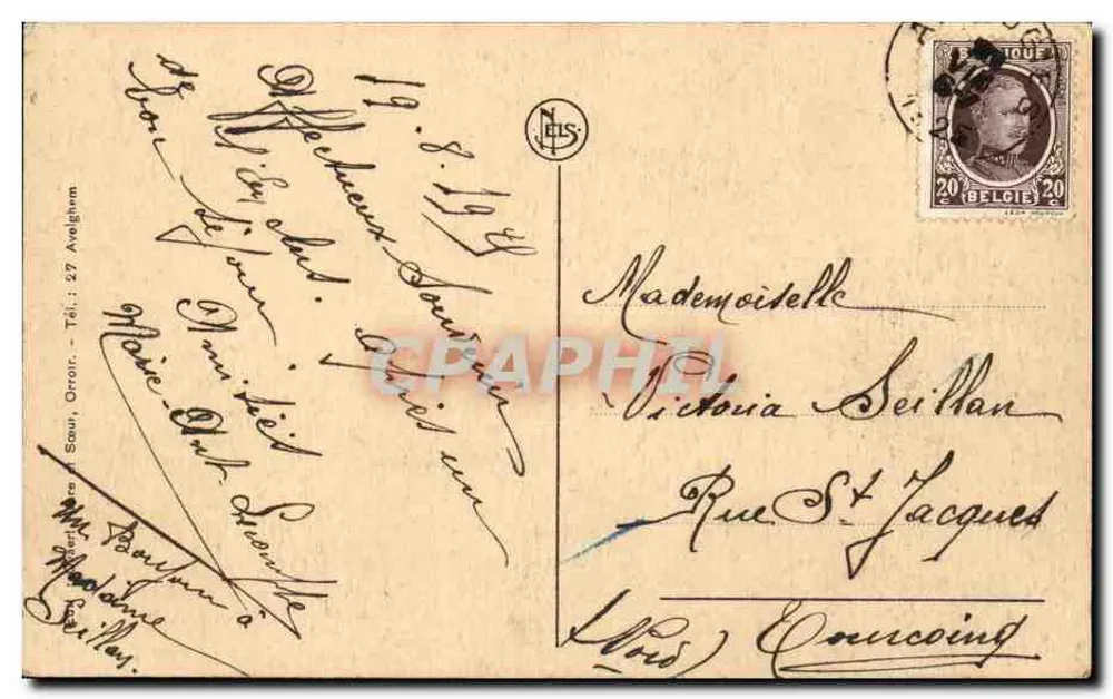 Mont de l'Enclus — Eingang zum Park des Schlosses Calmont — Verlag Leis - Rückseite