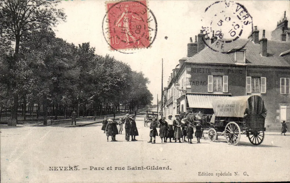 Nevers — Park und Straße Saint-Gildard — Edition spéciale N. G. - Vorderseite