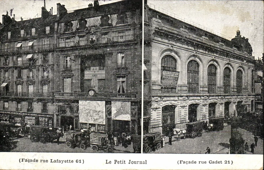 Fassaden des Petit Journal — Rue Lafayette 61 und Rue Cadet 21 — unbekannter Verleger - Vorderseite