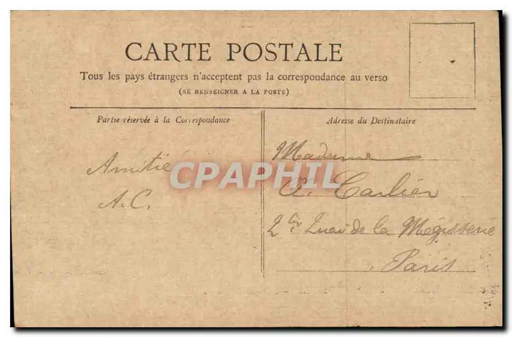 PARIS — A Prefeitura — Coleção Petit Journal - Verso