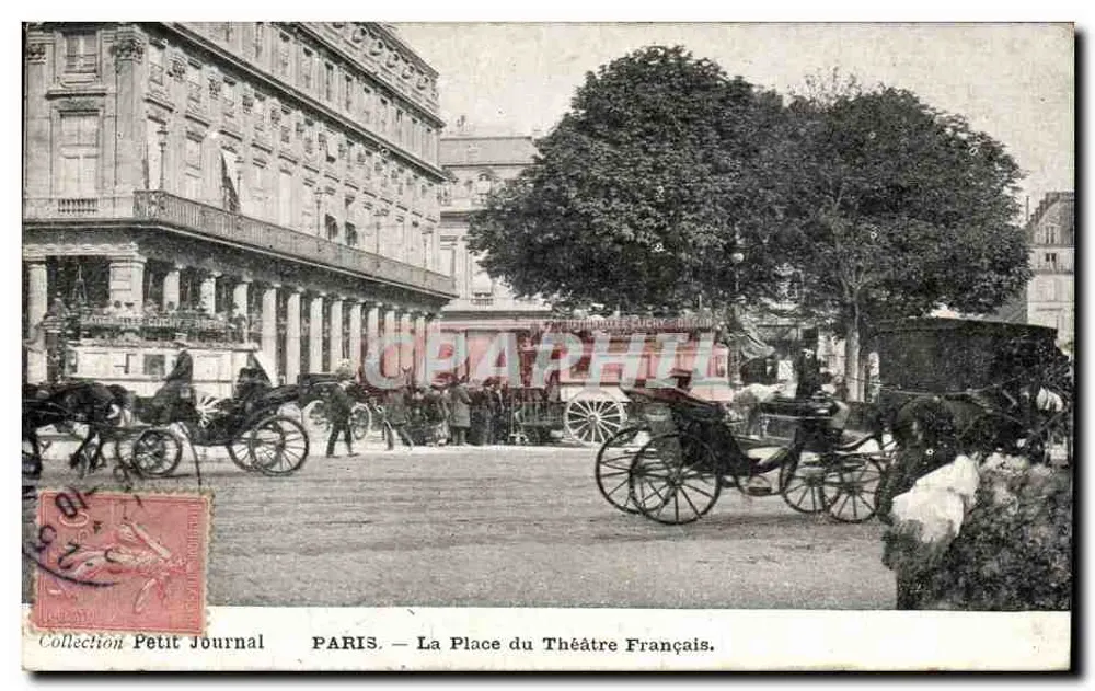 PARIS — Die Place du Théâtre Français — Sammlung Petit Journal - Vorderseite