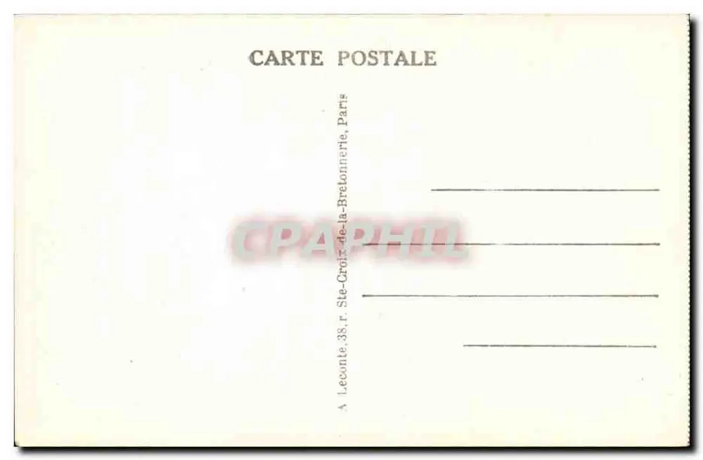 Paris — A Praça da República — editor Leconte, n° 167 - Verso