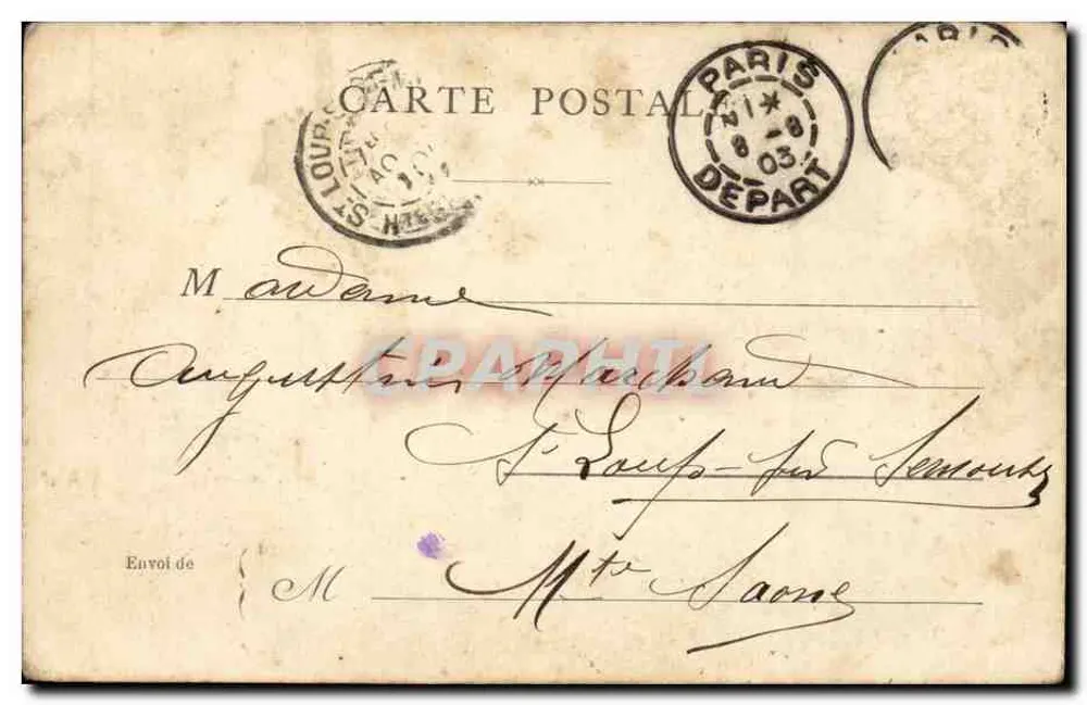 Paris — A Madeleine — Editor não identificado, número de série não visível - Verso