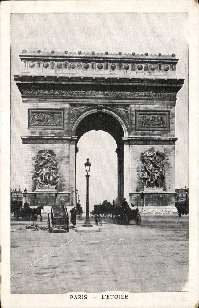 Paris — A Estrela — Arco do Triunfo — editor não identificado - Frente