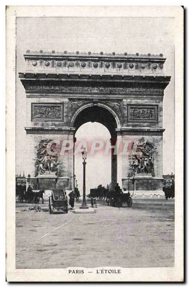 Paris — L'Étoile — Arco do Triunfo - Frente