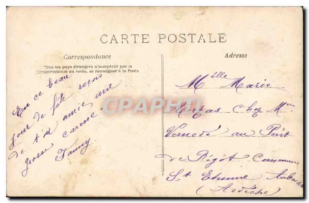 Frau in blauer Robe mit Blumenstrauß — Frohes Geburtstag — A. B. R. (Verlag) Nr. 560 - Rückseite