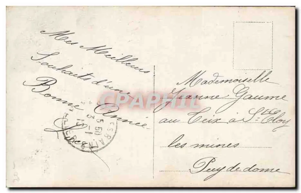 Porträt eines jungen Mannes — mit Rosenstrauß — Verleger A.P. Nr. 3190 - Rückseite