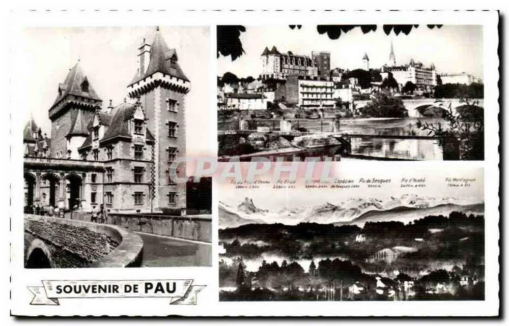 Pau — Castelo e paisagem — Réal-Photo, Paris - Frente