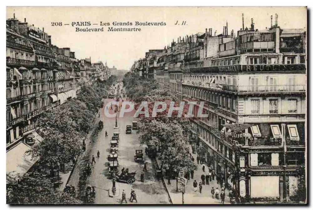 Paris — Os Grandes Boulevards — Boulevard Montmartre — J.H. — n°208 - Frente
