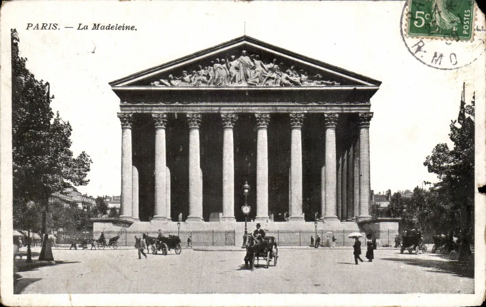 Paris — A Madeleine — Editor não identificado, número de série não visível - Frente