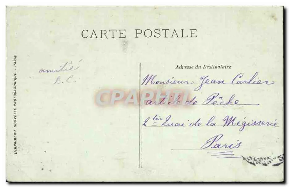 Paris — Catedral de Notre-Dame — Porta lateral — L'Imprimerie Nouvelle Photographique, n°183 - Verso