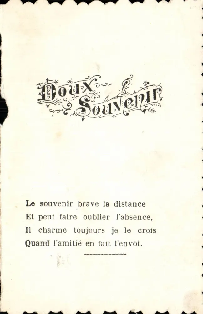 Lindo Lembrete — Poema de Amizade — Carta Postal - Frente