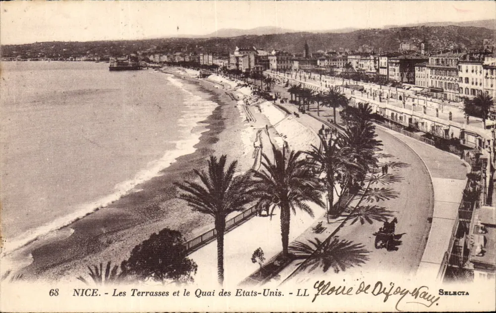 Nice - Les Terrasses et le Quai des États-Unis — Gloire De Dijon Nau, Selecta, n°68 - Vorderseite