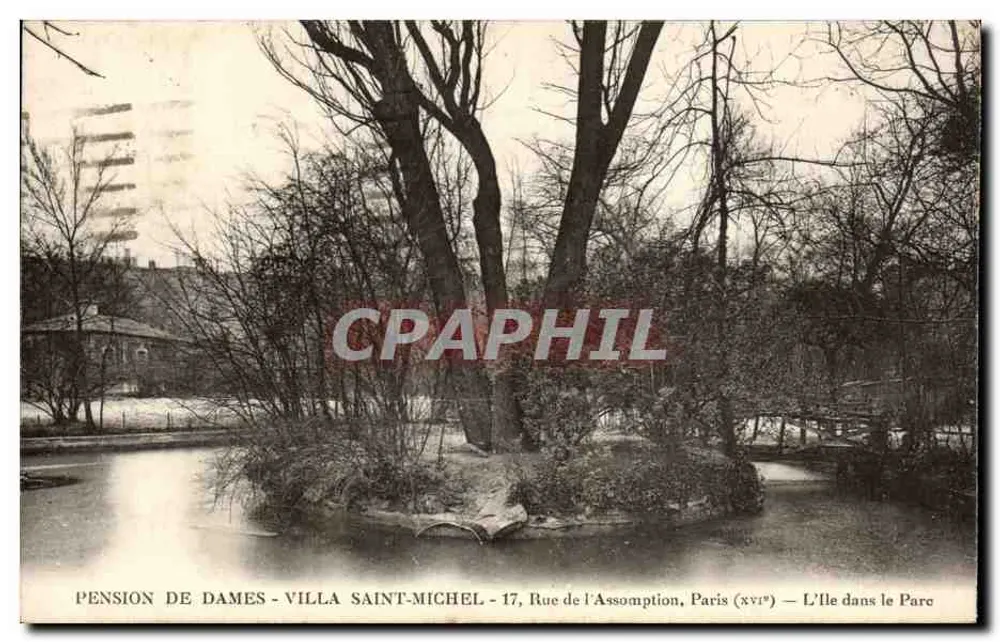 Herrenhaus für Damen - Villa Saint-Michel - 17, Rue de l'Assomption, Paris (XVIe) — Die Insel im Park - Vorderseite