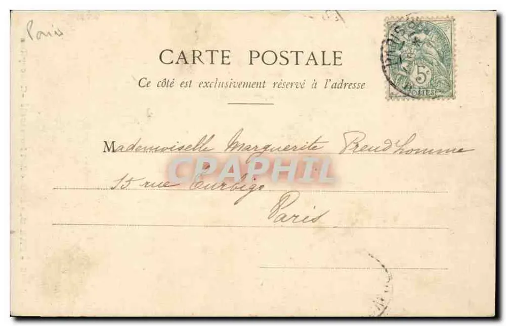 Paris - Igreja da Imaculada Conceição — n°395 - Verso