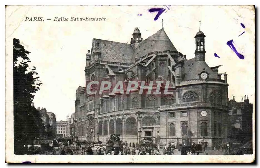 Paris — Igreja de Saint-Eustache — Editor não identificado, número de série não visível - Frente