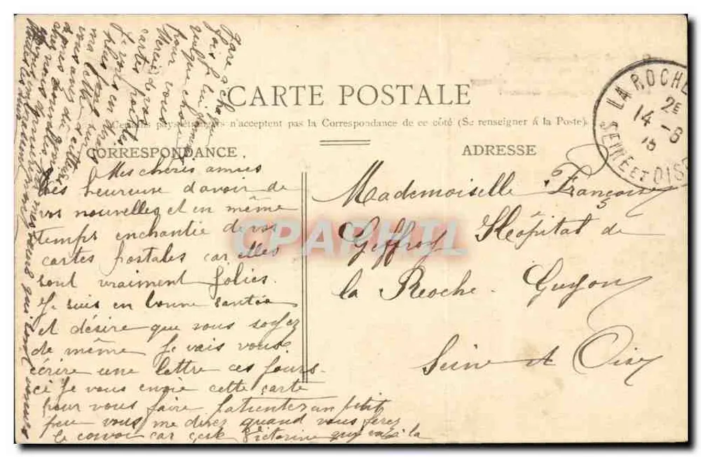 Frau mit Blumenstrauß — P.L. — Paris, 1905 - Rückseite