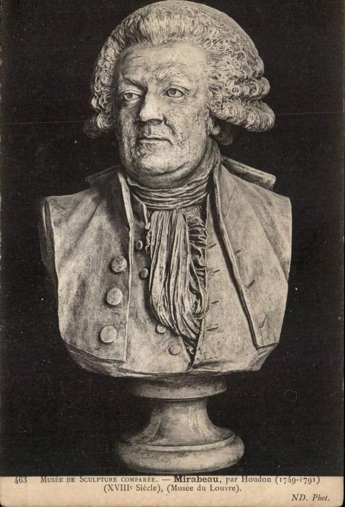 Busto de Mirabeau — Museu de Escultura Comparada, Museu do Louvre — por Houdon (1749-1791) - Frente
