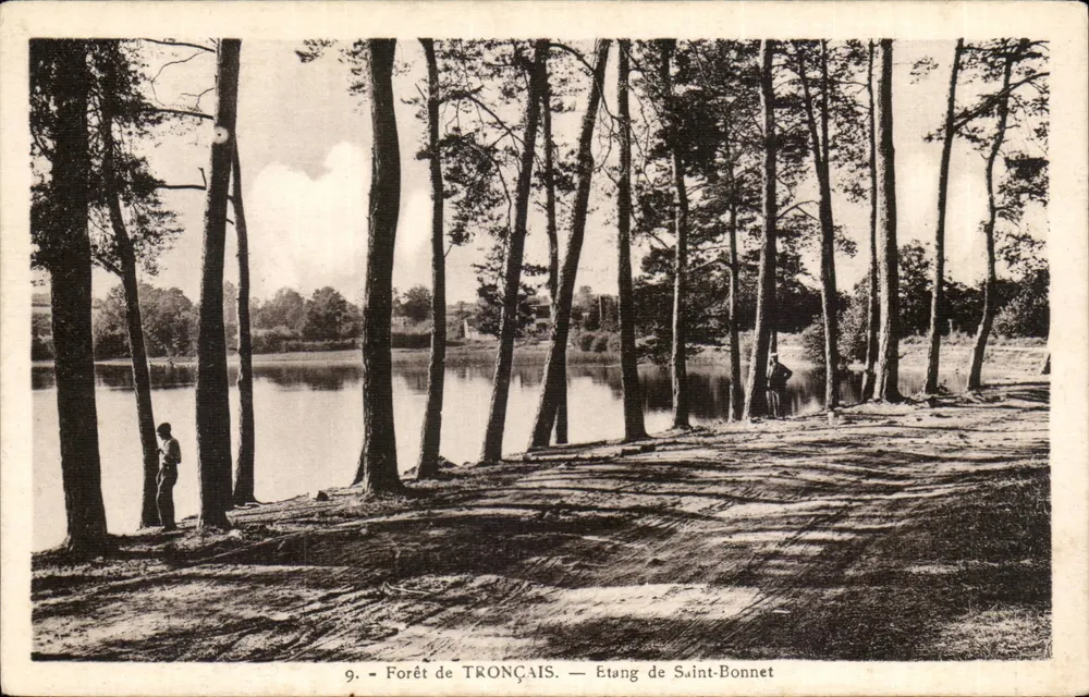 Floresta de Tronçais — Lago de Saint-Bonnet — Edição Guillaume-Librairie Céris - Frente