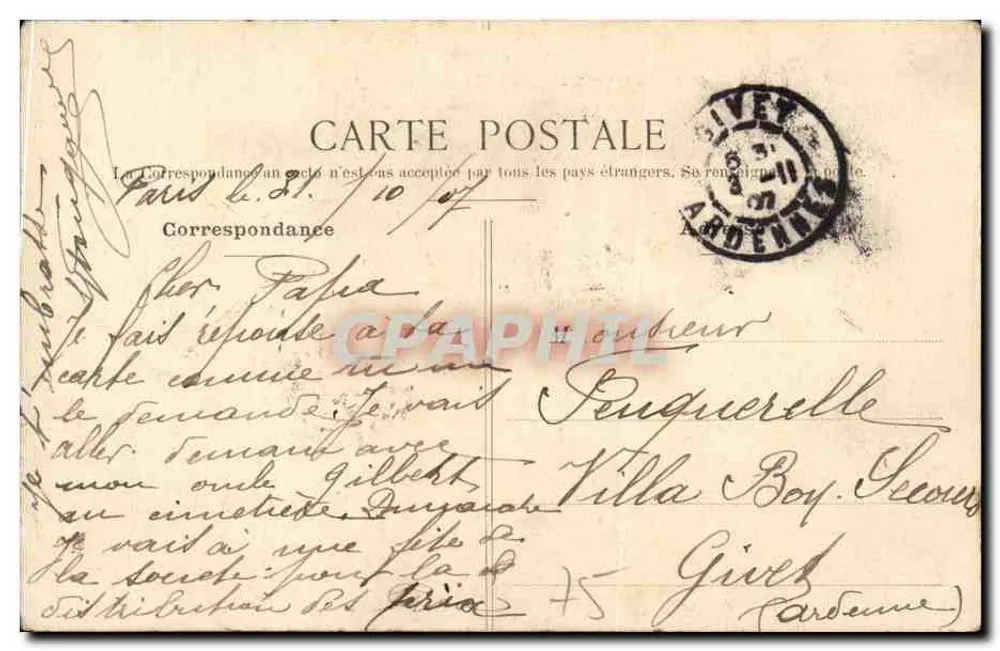 Paris - Cachoeira do Bois de Boulogne — B×F Paris, n°34 - Verso