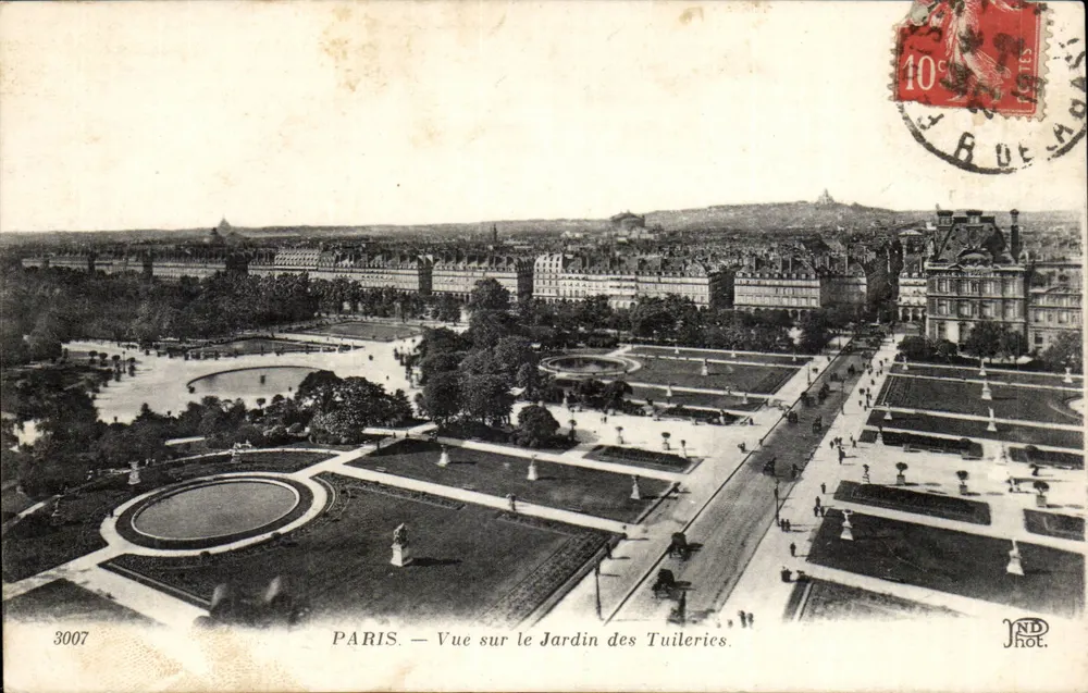 PARIS — Ansicht des Tuileries-Gartens — NDHOT, n°3007 - Vorderseite