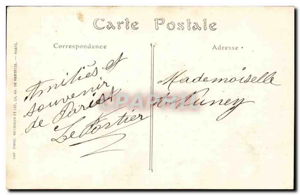 PARIS — Ansicht des Tuileries-Gartens — NDHOT, n°3007 - Rückseite