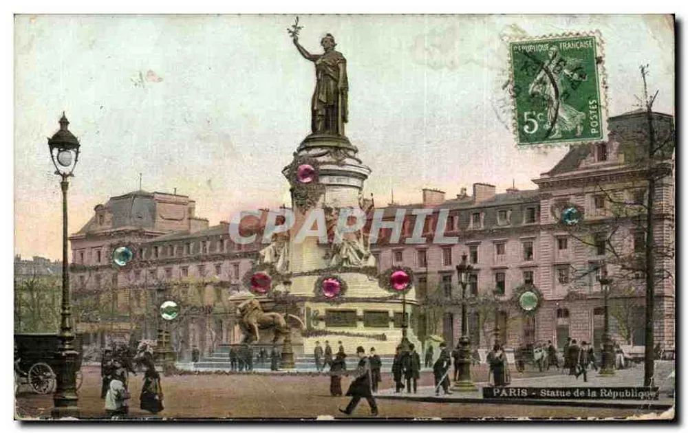 Paris - Statue de la République — éditeur AQUA-PRINTS, Paris - Frente