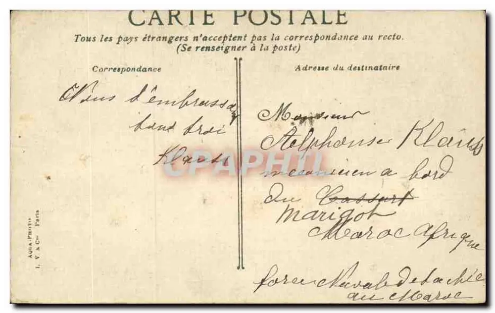 Paris - Statue de la République — éditeur AQUA-PRINTS, Paris - Verso