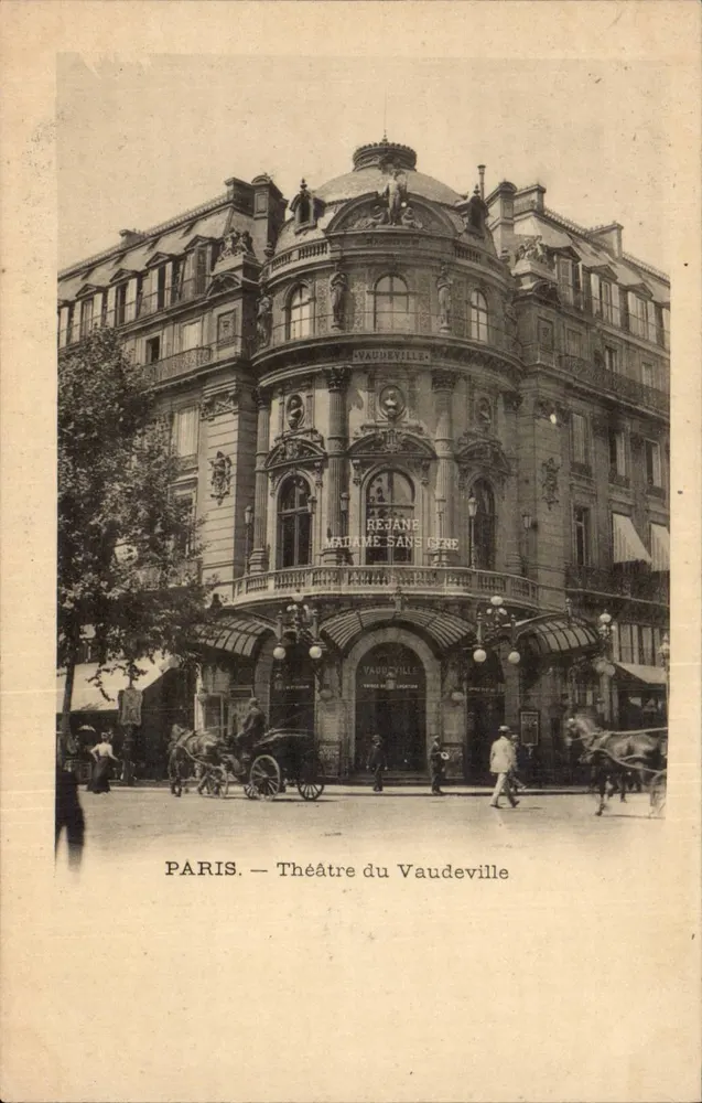 PARIS — Teatro do Vaudeville — Editor não identificado, número de série não visível - Frente