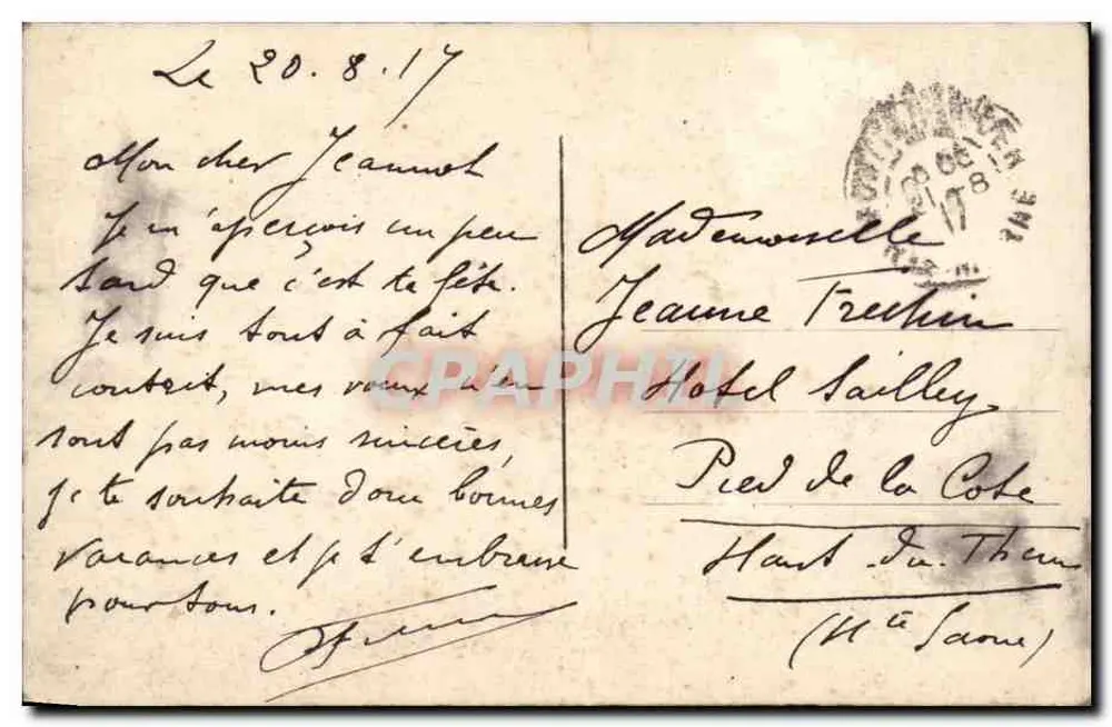Arranjo de lírios — cartão de felicitações — editor não identificado - Verso