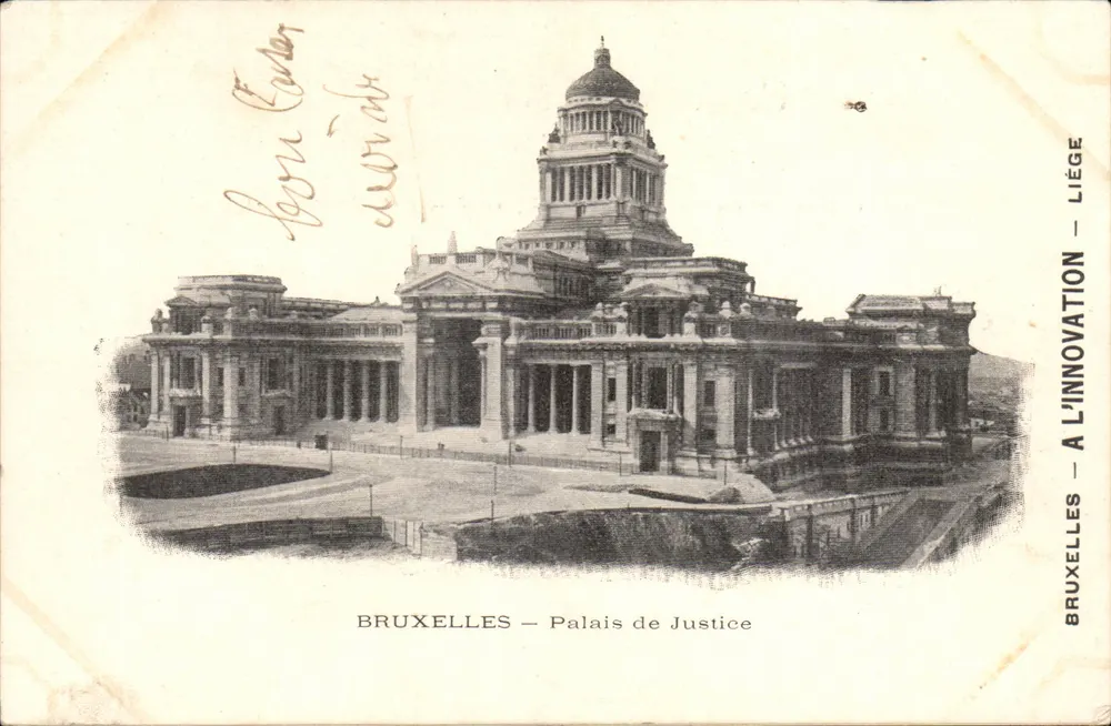 Bruxelas — Palácio de Justiça — editor Liège - Frente