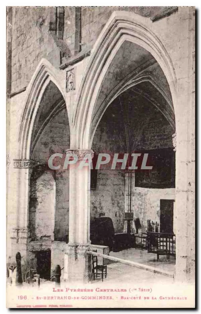St-Bertrand-de-Comminges — Lado lateral da catedral — As Pirineus Centrais (19ª série) - Frente