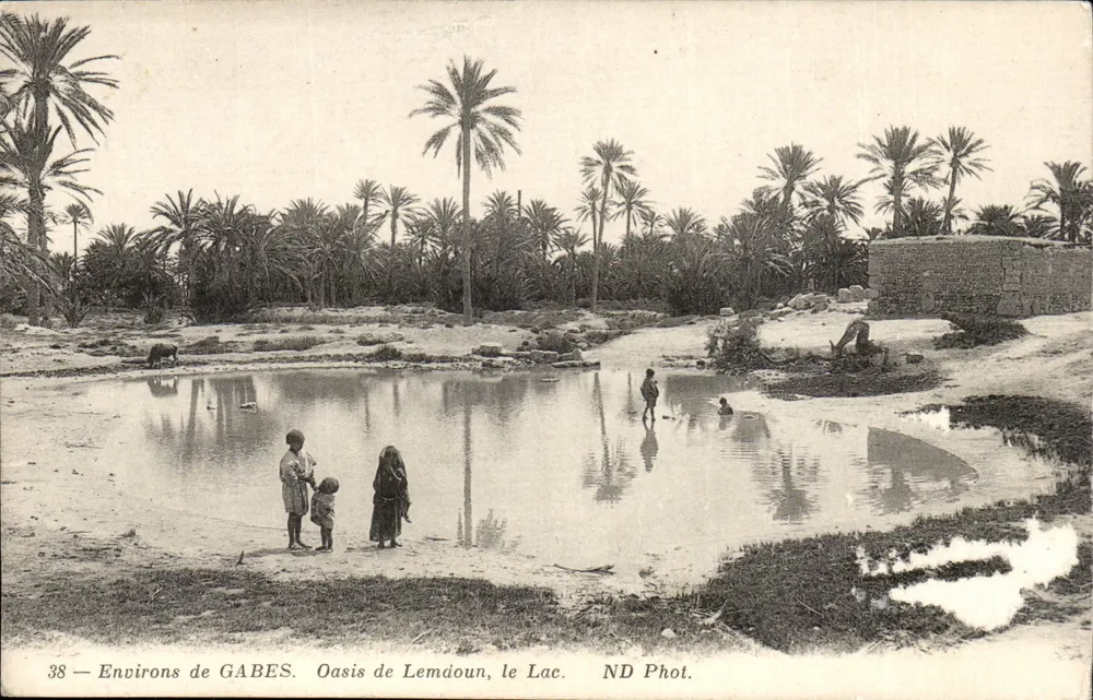 Oase von Lemdoun, der See — Umgebung von GABES — ND Phot. - Vorderseite