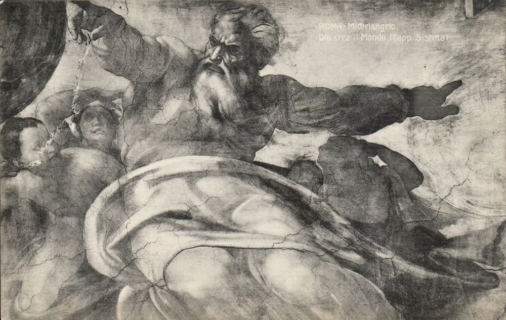 Roma - Michelangelo - Die crea il Mondo (Capp. Sistina) - Frente