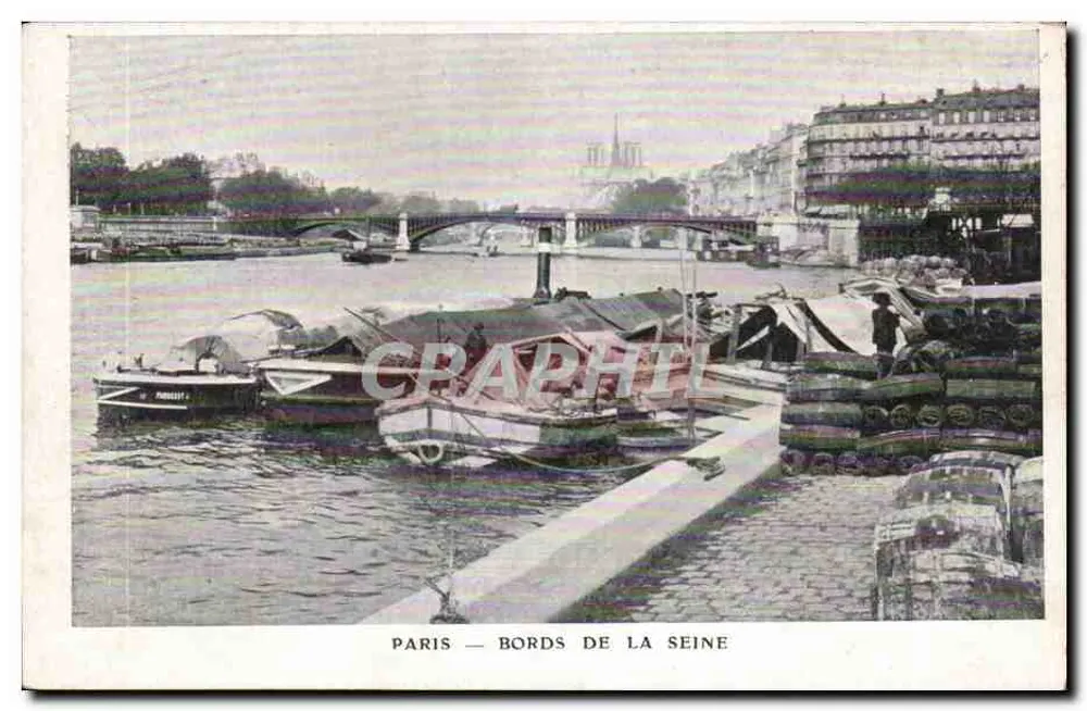 Paris — Bordas da Sena — editor não identificado - Frente