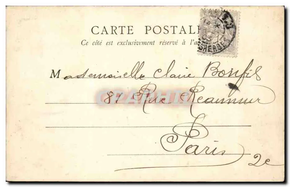 Monumento de Francis Garnier — Paris — B.R. Paris n°120 - Verso