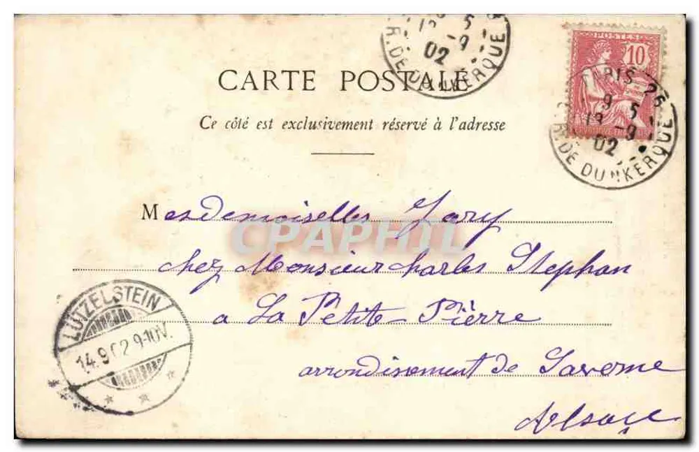 Paris - A Porta Saint-Martin — A. Taride, Paris, número de série não visível - Verso