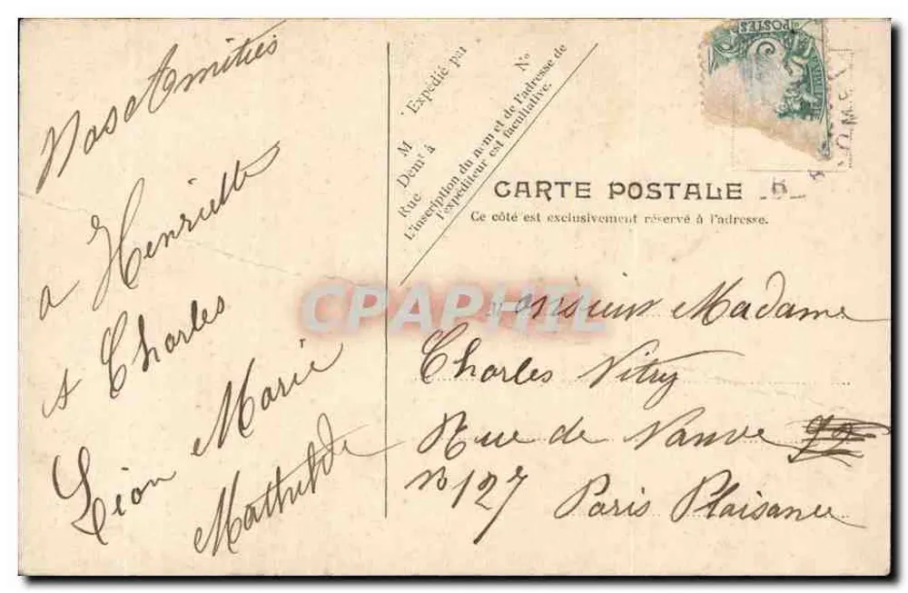 Endlich allein — Paar-Szene — V.P. Paris, Nr. 1 - Rückseite
